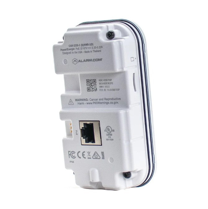 ADC-VDB755P, Video Door Station, People Detection, Power over Ethernet, PoE, Full HD resolution, High Dynamic Range (HDR), and infrared night vision, Two-Way Audio, Back View