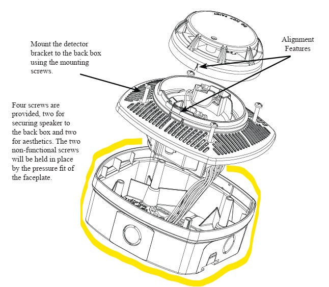 LFSBBB-W - Addressable Low Frequency Sounder Base Back Box