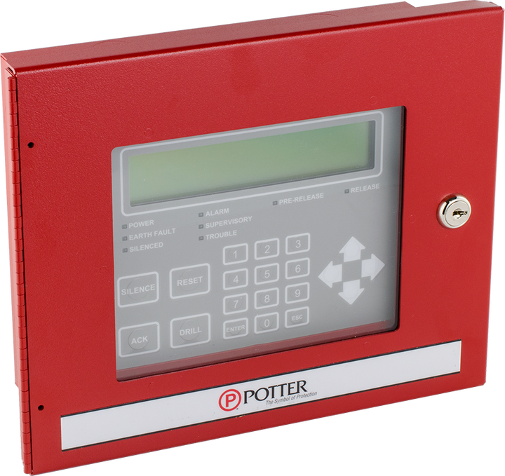 RA-6500FR - 160 Char LCD Remote Annunciator, Flush Mt, Red