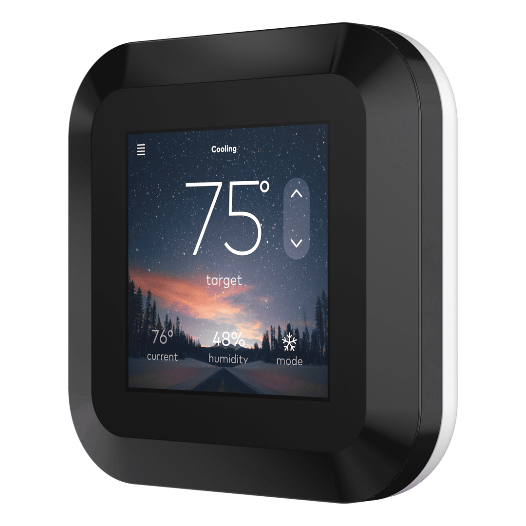 Alarm.com Smart Thermostat HD - Color Touchscreen Display (Black Display)